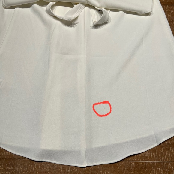 Bishop + Young Semi-Sheer Ivory Halter Dress Sz Small - Picture 8 of 8